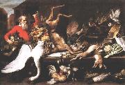 SNYDERS, Frans Still Life with Dead Game, Fruits, and Vegetables in a Market w t USA oil painting artist